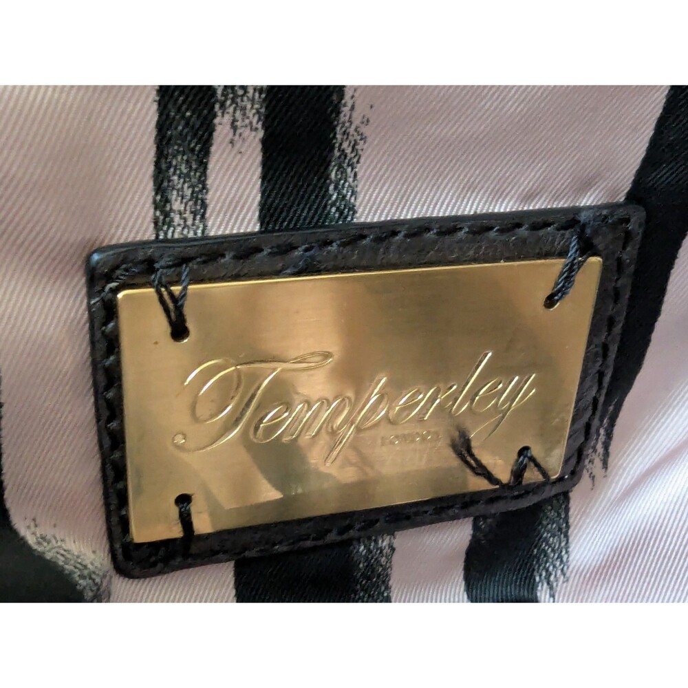 Temperley London Leather Luxury HandBag Bag Zip Y2K 90s Gold Tone Brown READ - Picture 14 of 15